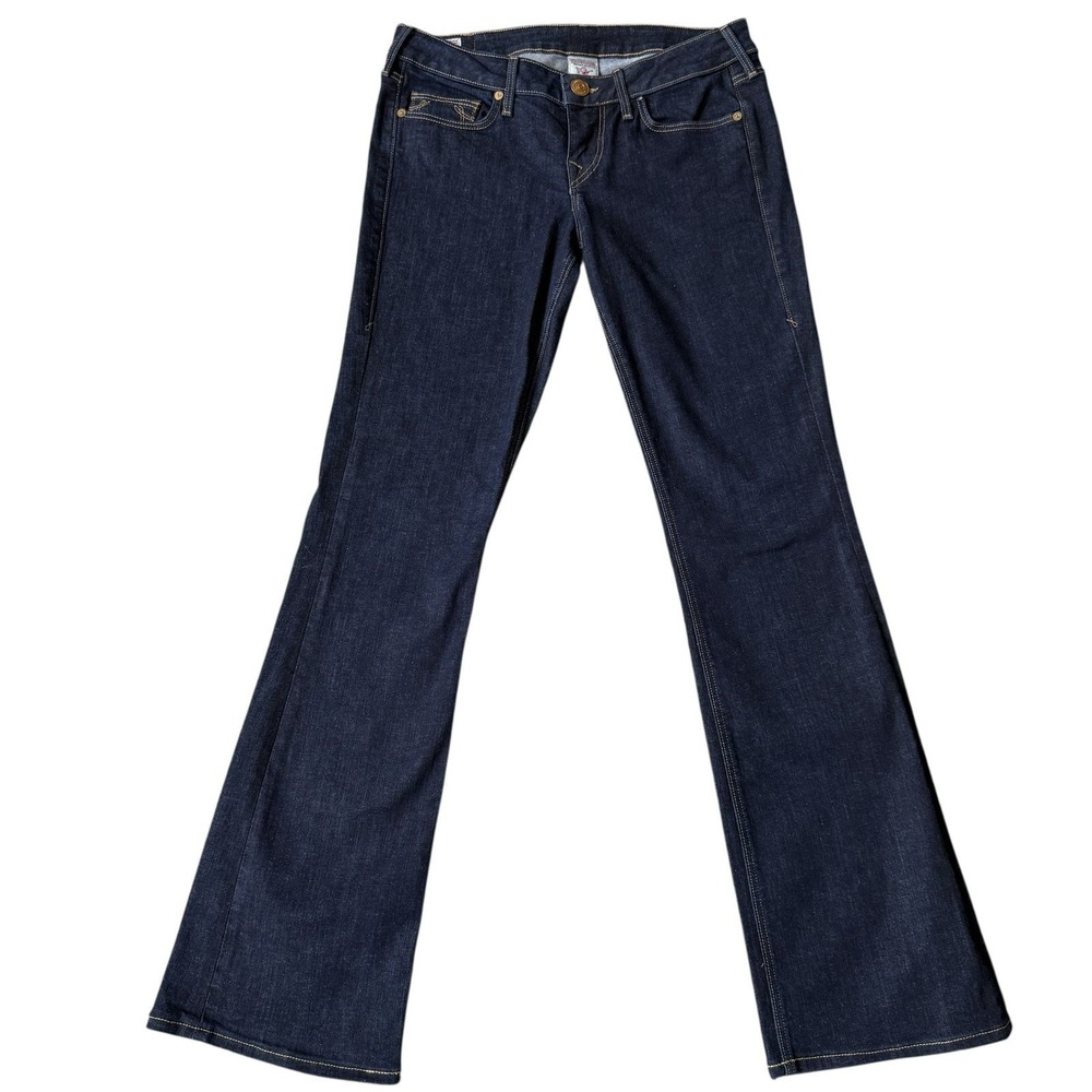True Religion Jeans Womens 29 Dark Blue Trisha Bootcut USA Made Flag